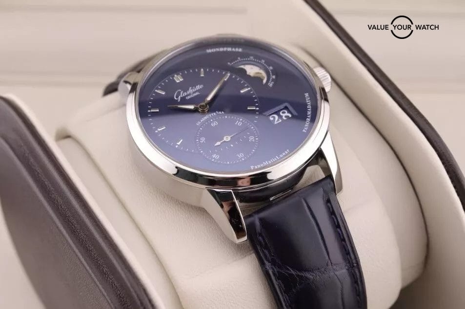 Glashutte PanoMaticLunar Automatic Blue Dial Men's Watch 1-90-02-46-32-01 - Image 9