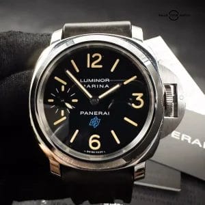 Panerai Luminor Marina Blue Logo Acciaio PAM00631 Complete Set 44mm Extra Straps