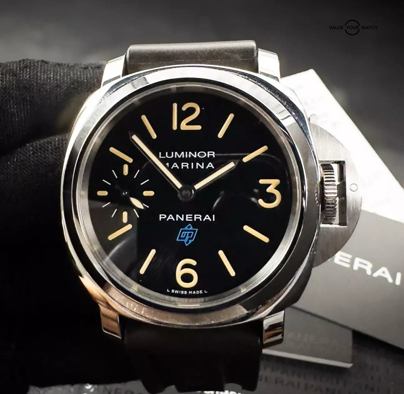 Panerai Luminor Marina Blue Logo Acciaio PAM00631 Complete Set 44mm Extra Straps