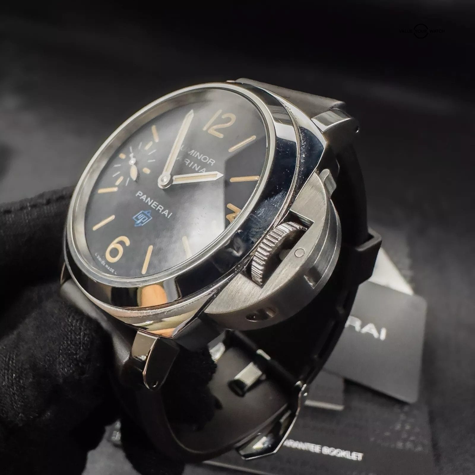 Panerai Luminor Marina Blue Logo Acciaio PAM00631 Complete Set 44mm Extra Straps - Image 9