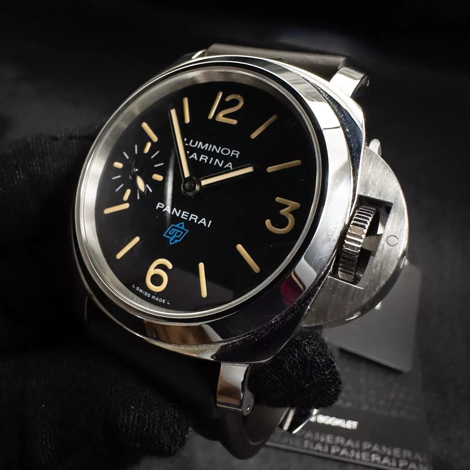 Panerai Luminor Marina Blue Logo Acciaio PAM00631 Complete Set 44mm Extra Straps - Image 10