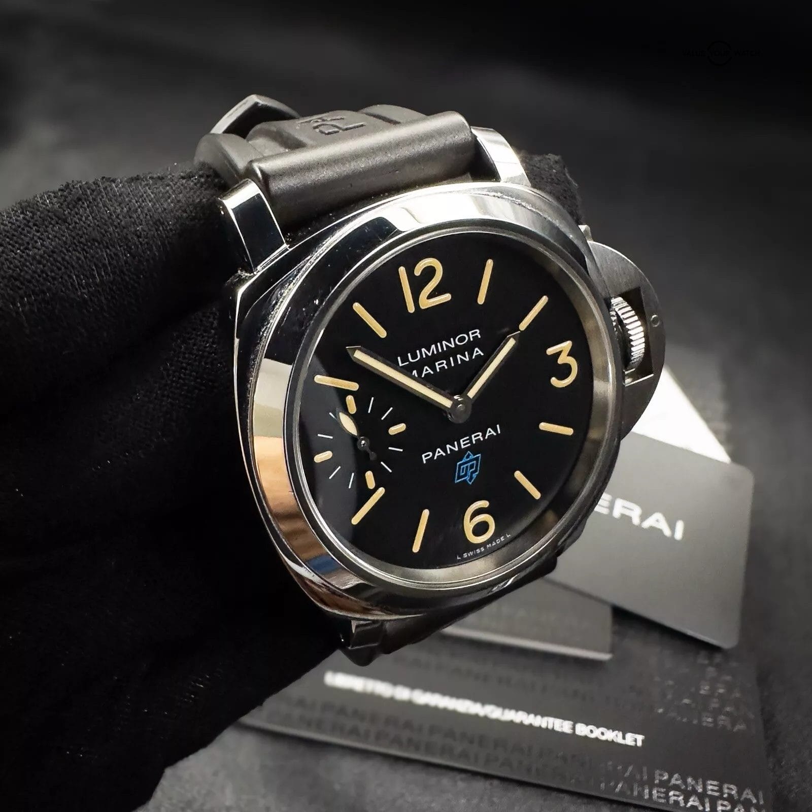 Panerai Luminor Marina Blue Logo Acciaio PAM00631 Complete Set 44mm Extra Straps - Image 13