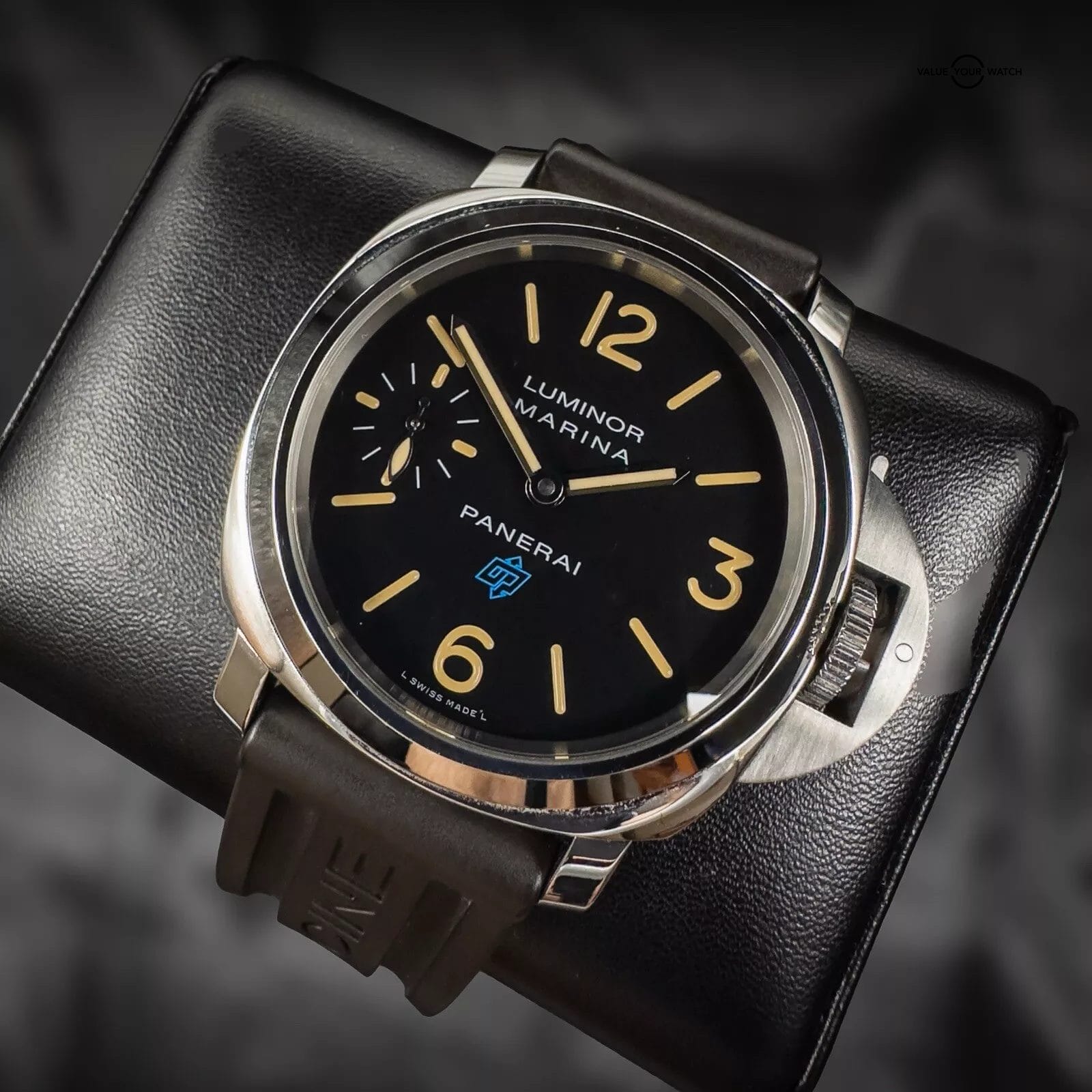 Panerai Luminor Marina Blue Logo Acciaio PAM00631 Complete Set 44mm Extra Straps - Image 15