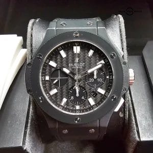 Hublot Big Bang Black Ceramic Chronograph 44mm, Full Set W Extra Straps!