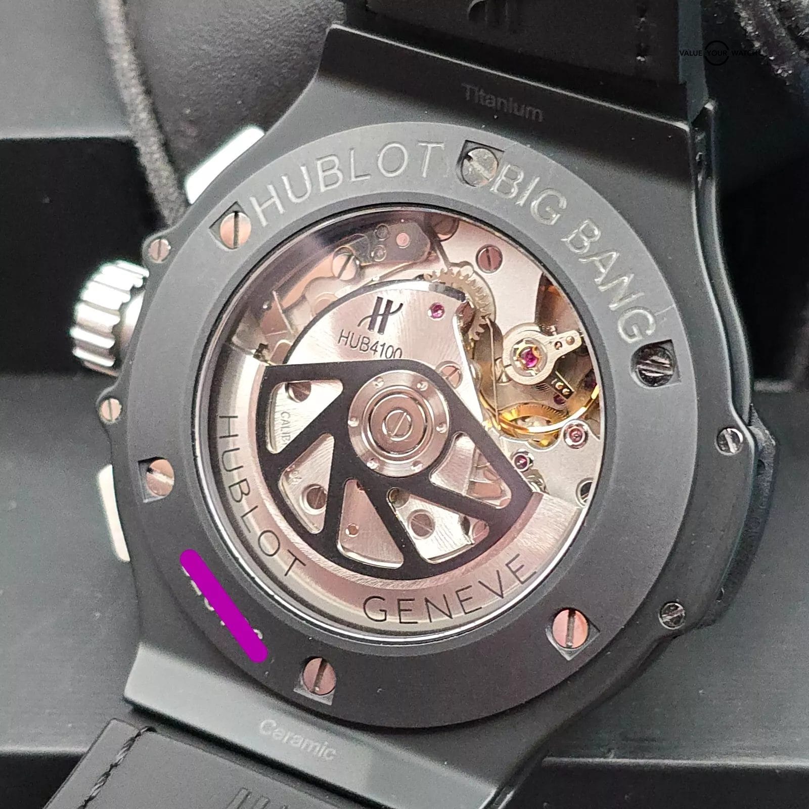 Hublot Big Bang Black Ceramic Chronograph 44mm, Full Set W Extra Straps! - Image 5