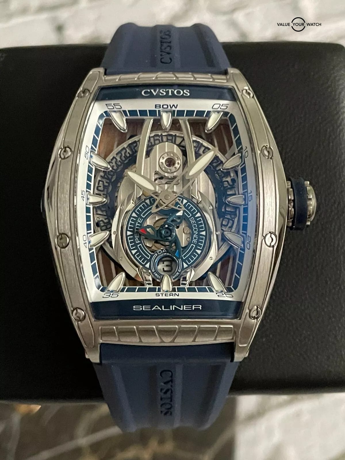 CVSTOS Sealiner PS Steel 41mm Skeleton Navy Blue - C00103.4106001-BRAND NEW '23 - Image 2