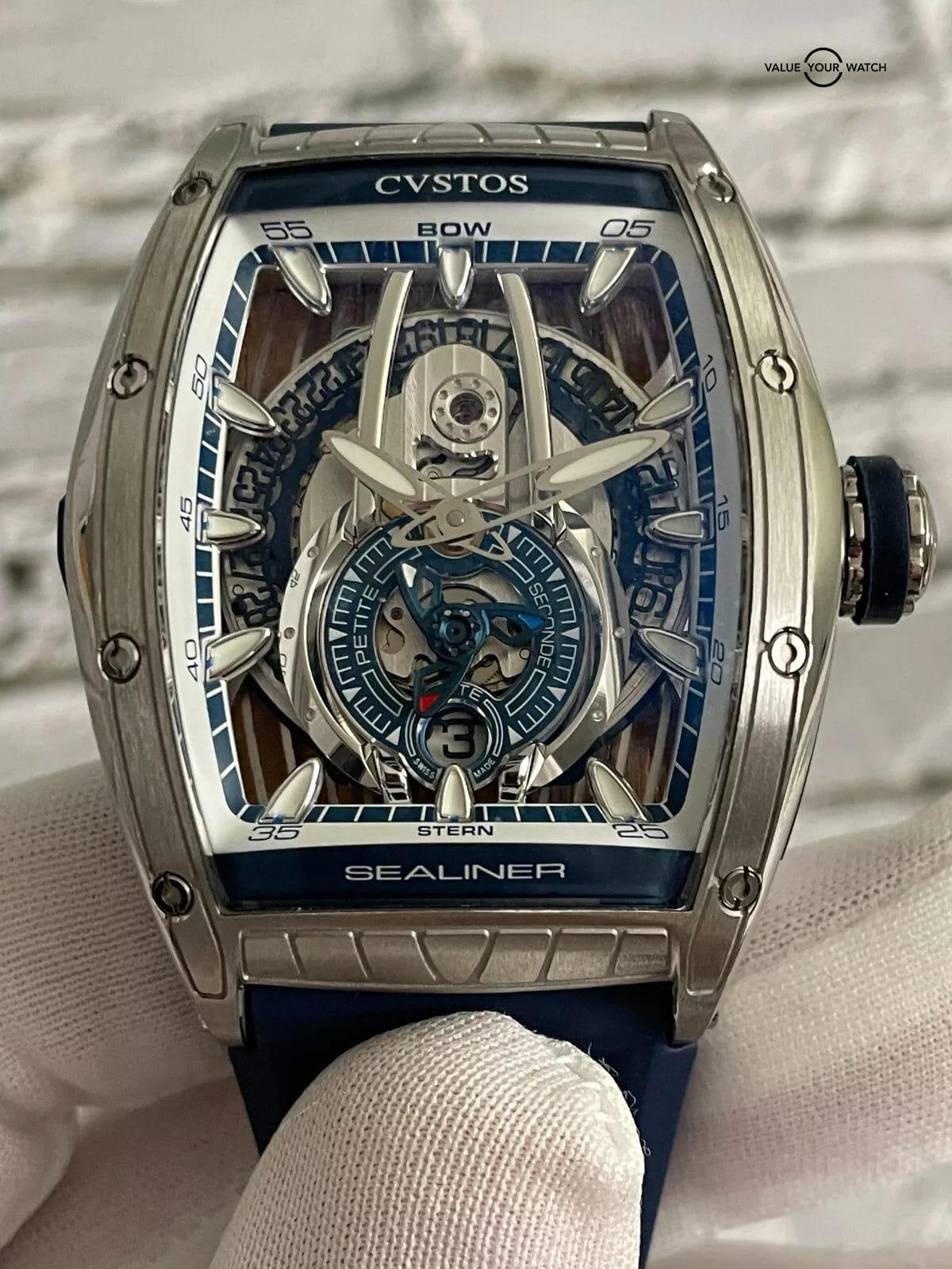 CVSTOS Sealiner PS Steel 41mm Skeleton Navy Blue - C00103.4106001-BRAND NEW '23 - Image 14