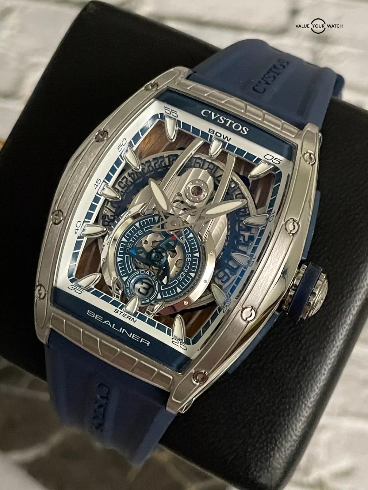 CVSTOS Sealiner PS Steel 41mm Skeleton Navy Blue - C00103.4106001-BRAND NEW '23 - Image 15