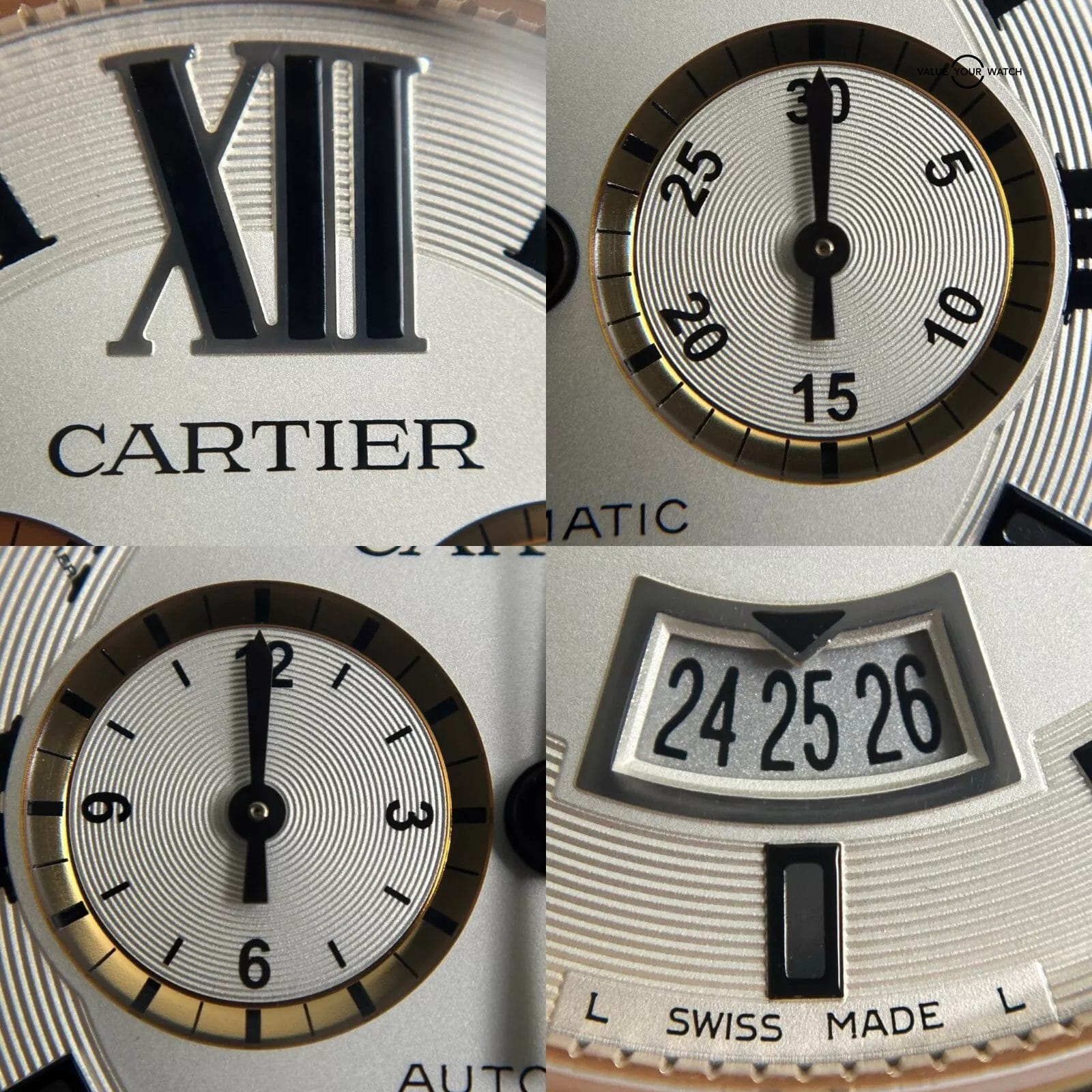 Cartier Calibre De Cartier Chronograph 18k Rose Gold Alligator 42mm W7100044 - Image 11
