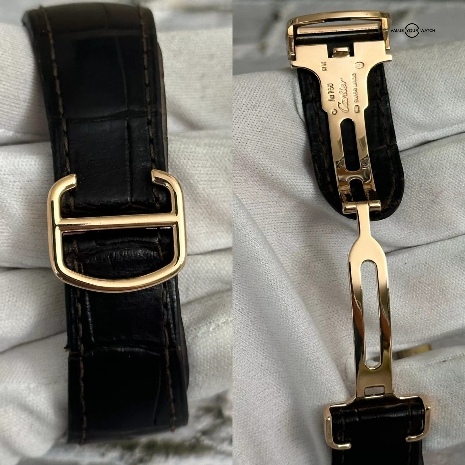 Cartier Calibre De Cartier Chronograph 18k Rose Gold Alligator 42mm W7100044 - Image 12