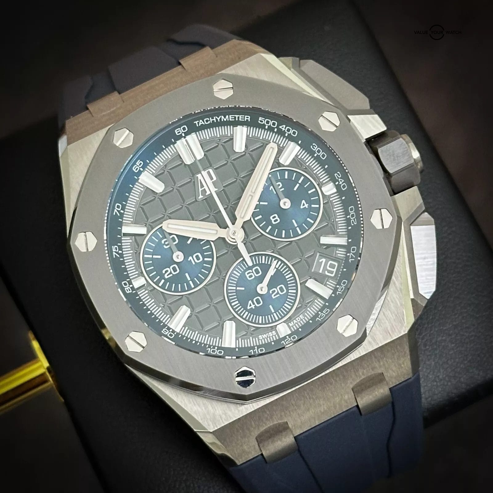2022 Audemars Piguet Royal Oak Offshore Chrono 43mm AP Blue Gray 26420IO FullSet
