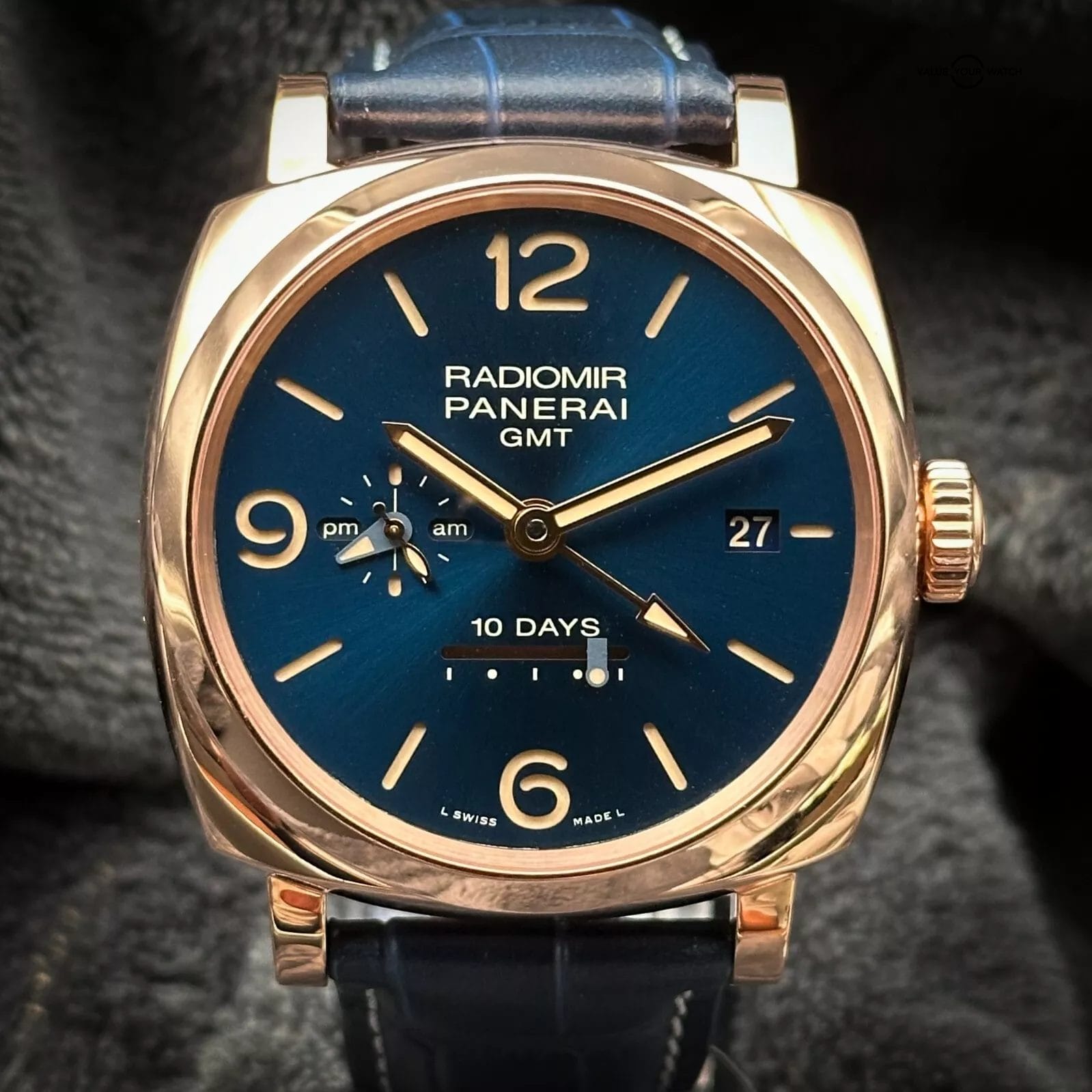 Panerai Radiomir 1940 10 Days GMT Ora Rosso Rose Gold PAM00659 Pam 659 Full Set