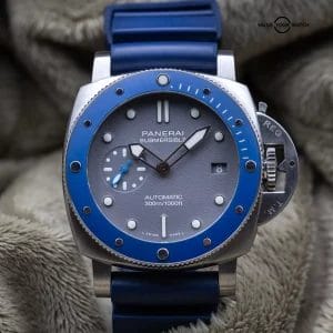 Panerai Luminor Submersible Steel 42mm Grey Dial Blue PAM00959 PAM 959 Full Set