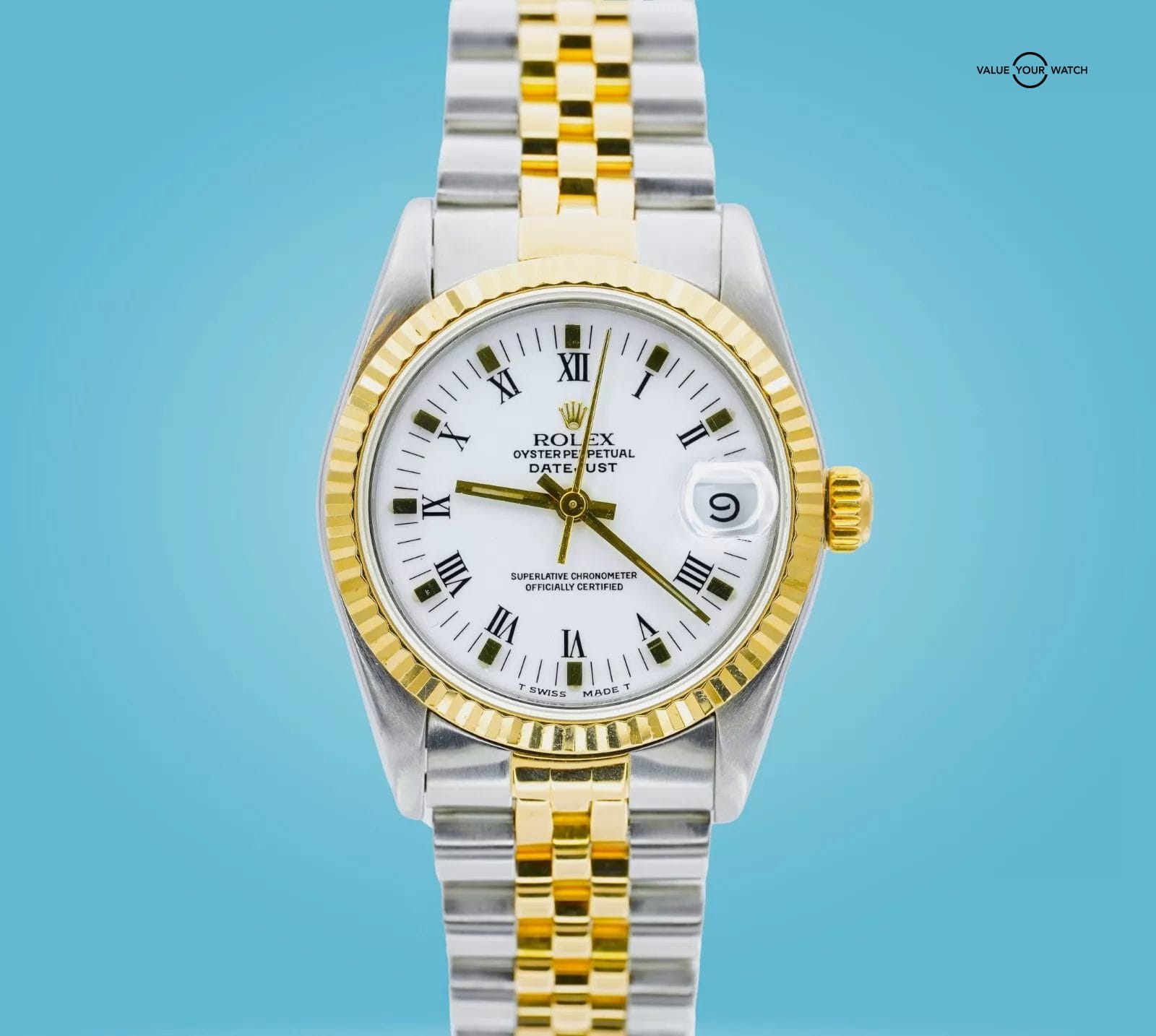 Rolex Datejust 31mm Two Tone Midsize 68273 White Dial with BOXES!