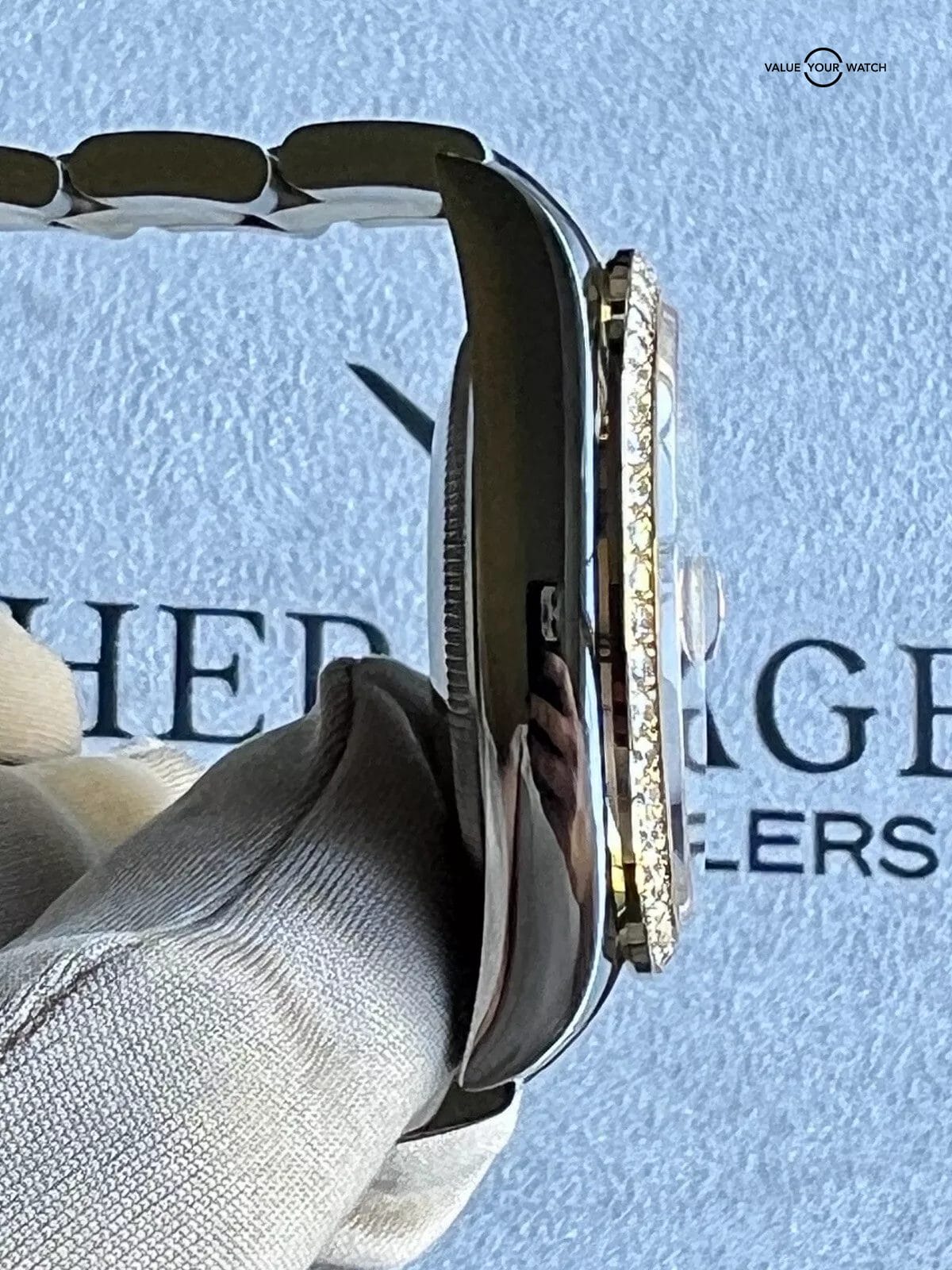 Rolex Datejust 36 Two-Tone Palm Motif Diamond Bezel Oyster Bracelet Complete - Image 11