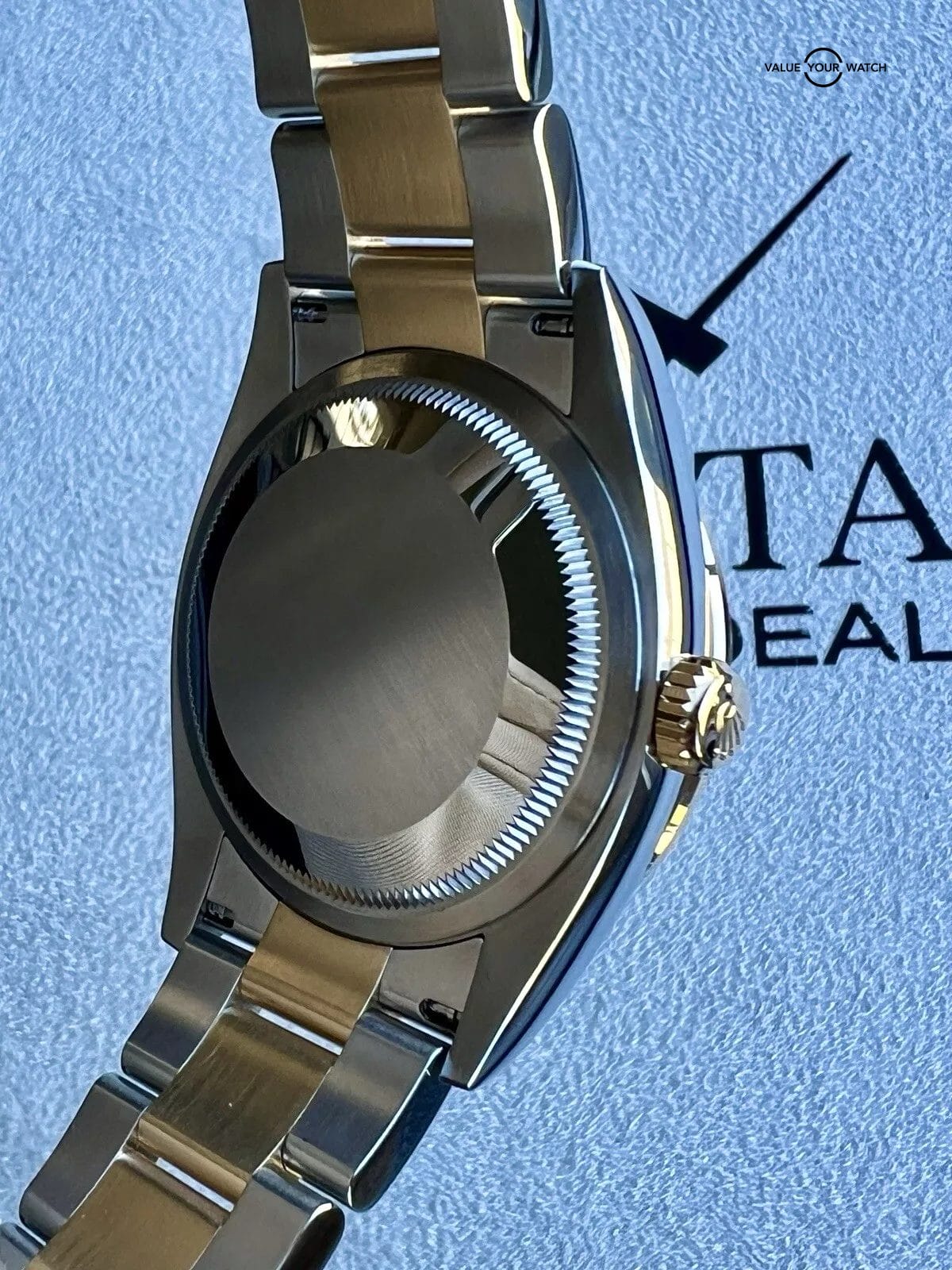 Rolex Datejust 36 Two-Tone Palm Motif Diamond Bezel Oyster Bracelet Complete - Image 8