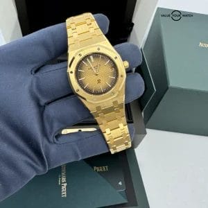 2024 Yellow Gold 39mm Jumbo Smoke Fume Dial 16202BA Audemars Piguet Royal Oak