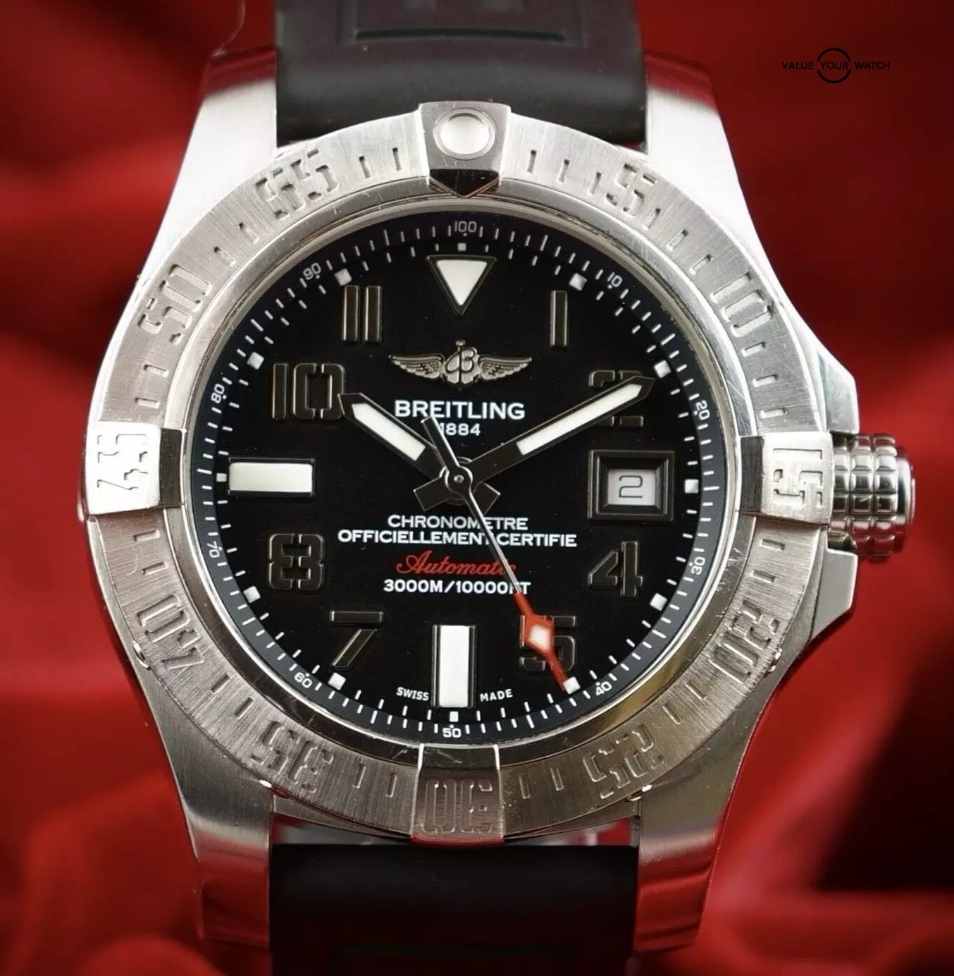 Breitling Avenger Seawolf 45mm - A17331 Black Dial - Full Set Both Box & Cards