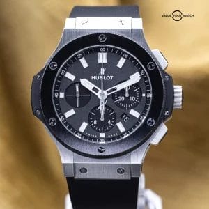 Hublot Big Bang 44mm Ceramic Carbon Steel Chronograph 301.SM.1770.RX &#8211; Full Set
