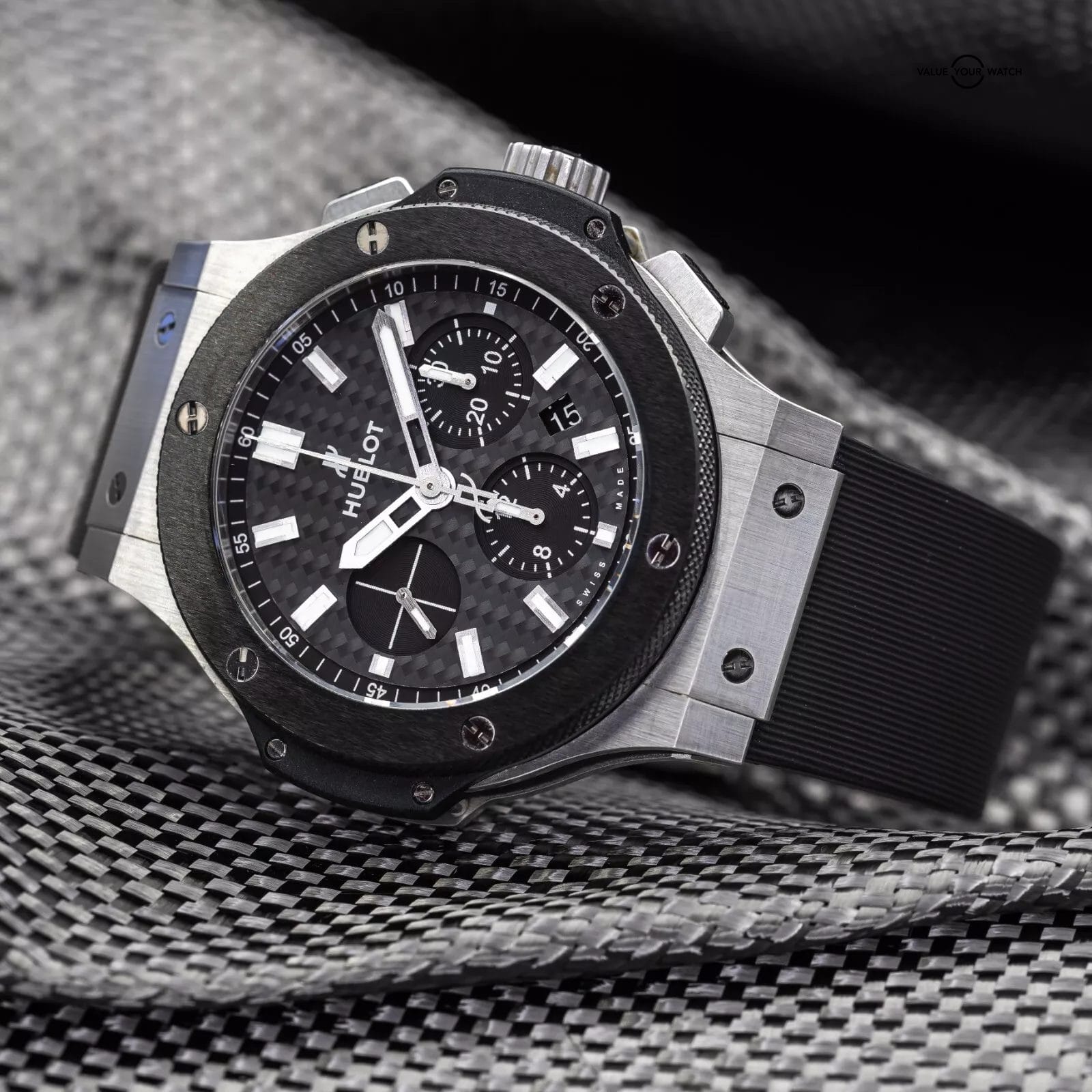 Hublot Big Bang 44mm Ceramic Carbon Steel Chronograph 301.SM.1770.RX - Full Set - Image 3