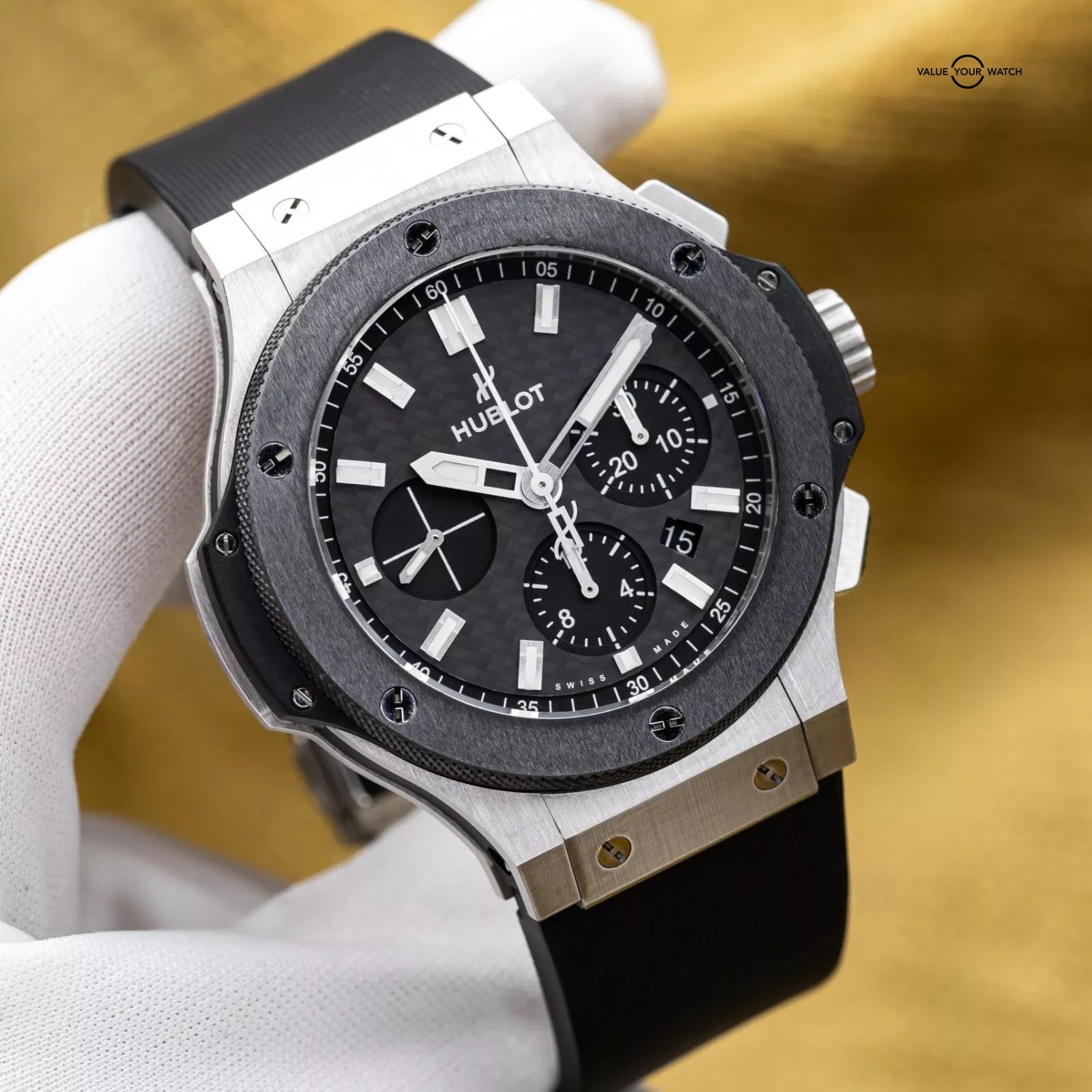 Hublot Big Bang 44mm Ceramic Carbon Steel Chronograph 301.SM.1770.RX - Full Set - Image 6