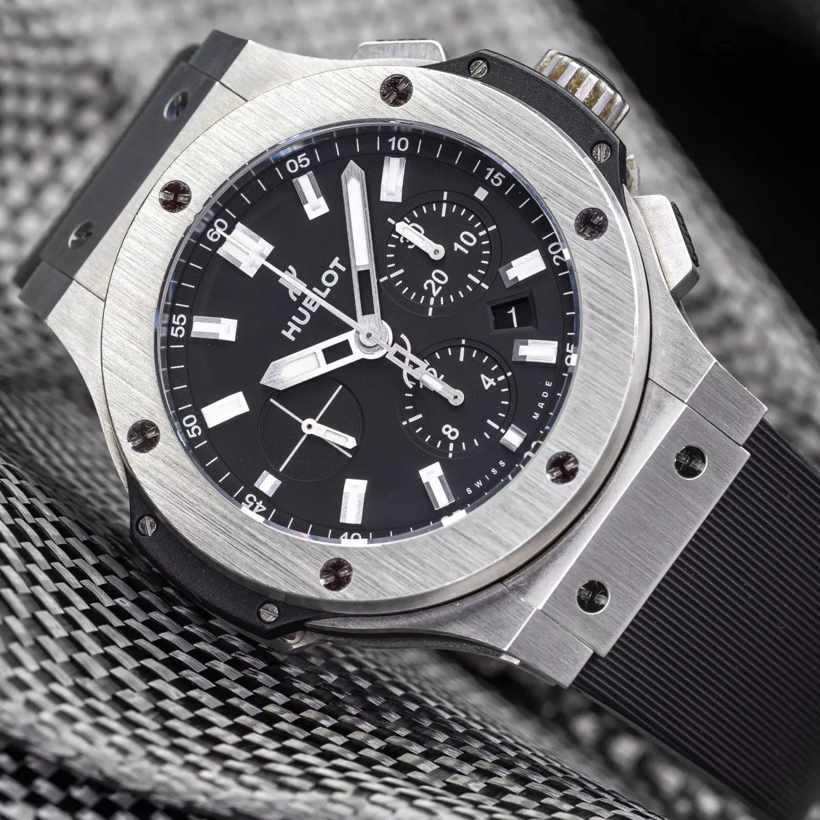 Hublot Big Bang 44mm Steel Chronograph Black Dial Rubber Strap 301.SX.1170.RX - Image 2