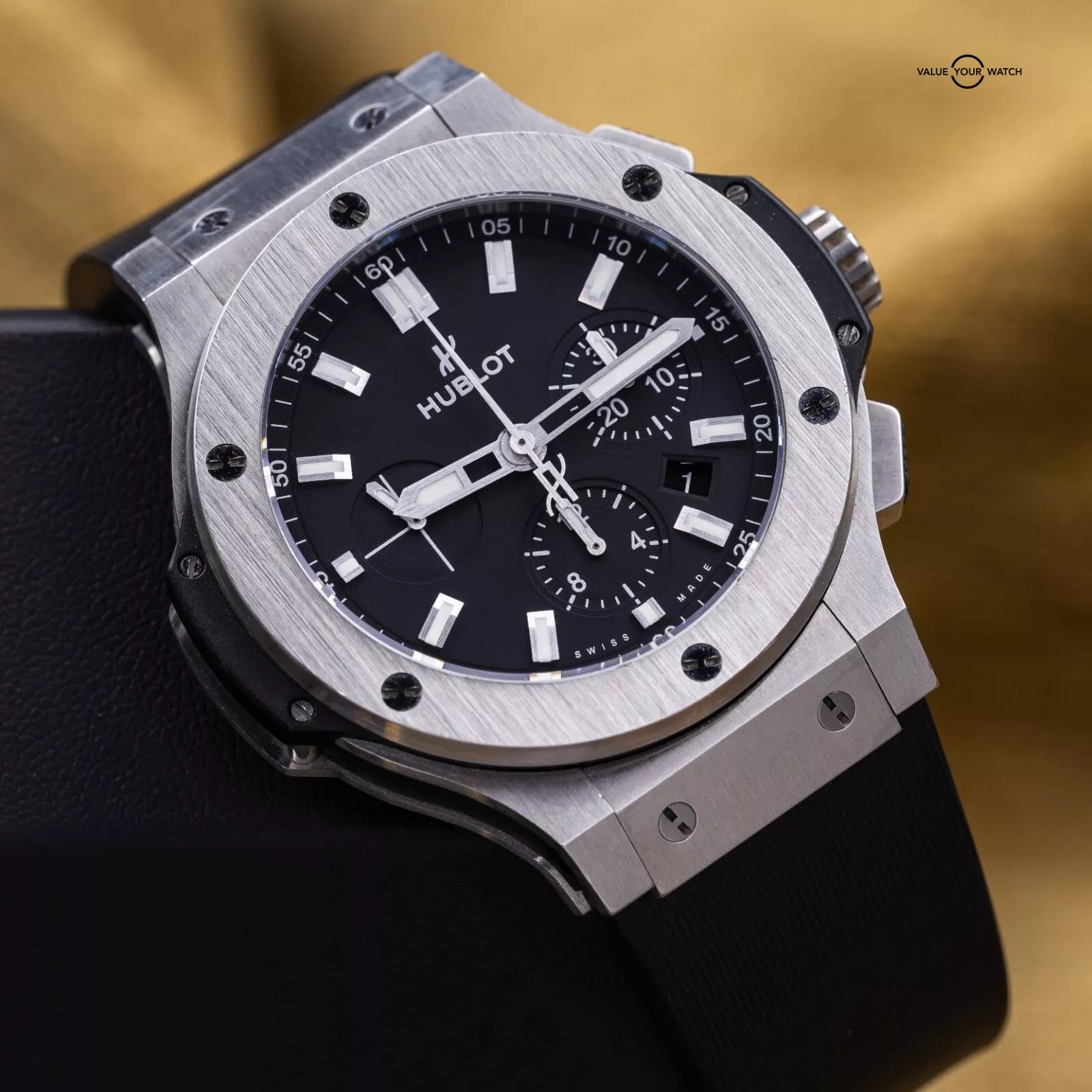 Hublot Big Bang 44mm Steel Chronograph Black Dial Rubber Strap 301.SX.1170.RX - Image 3