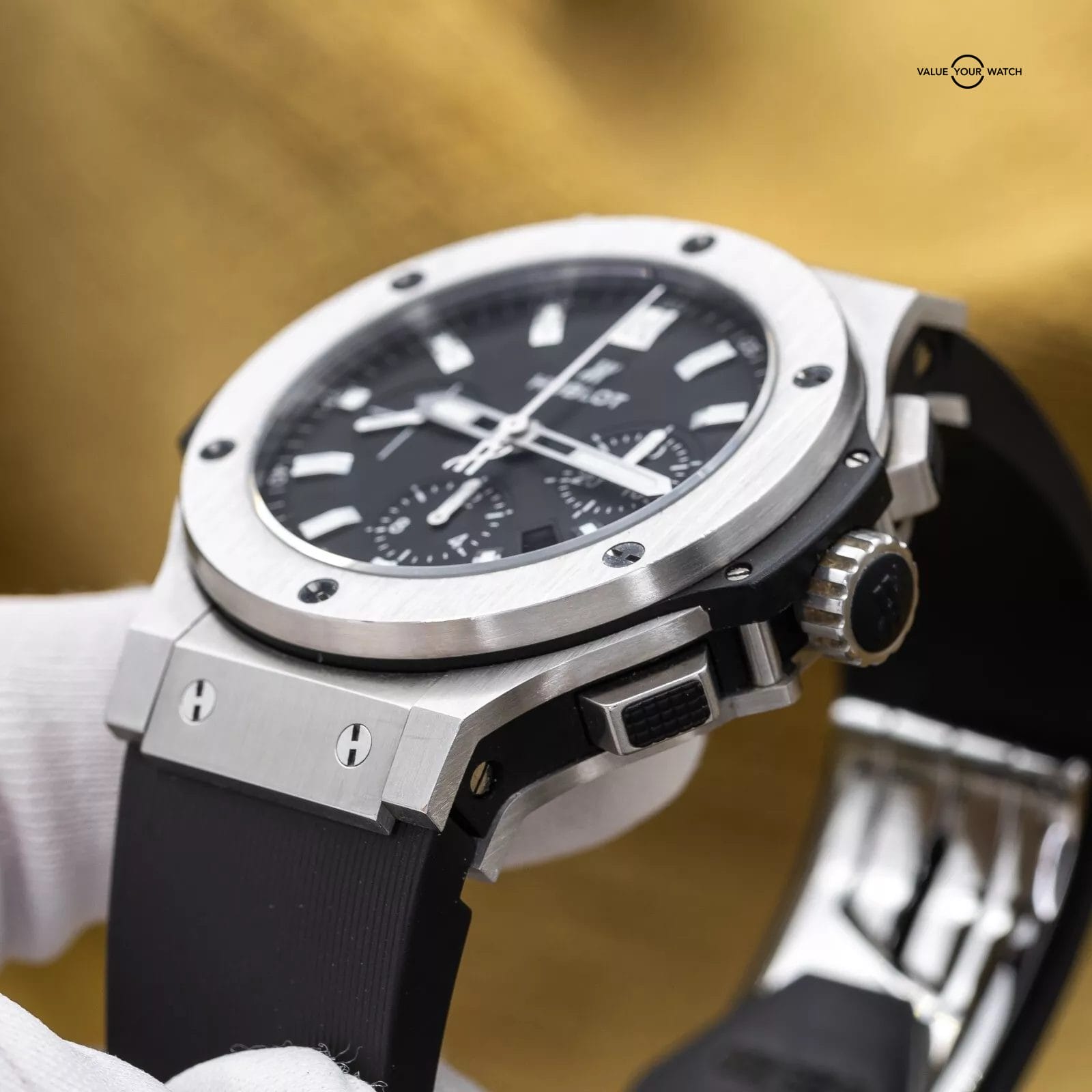 Hublot Big Bang 44mm Steel Chronograph Black Dial Rubber Strap 301.SX.1170.RX - Image 8