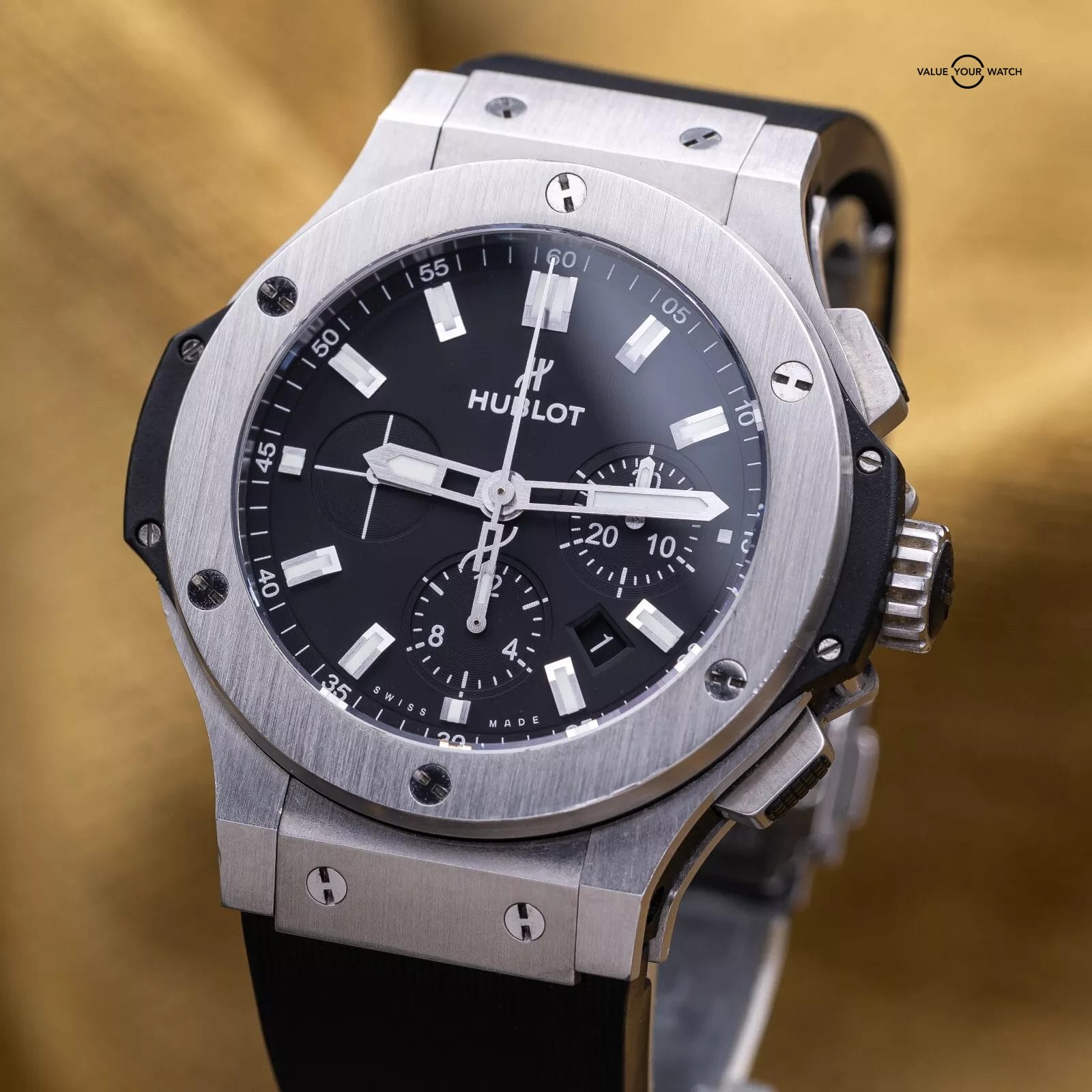 Hublot Big Bang 44mm Steel Chronograph Black Dial Rubber Strap 301.SX.1170.RX - Image 14