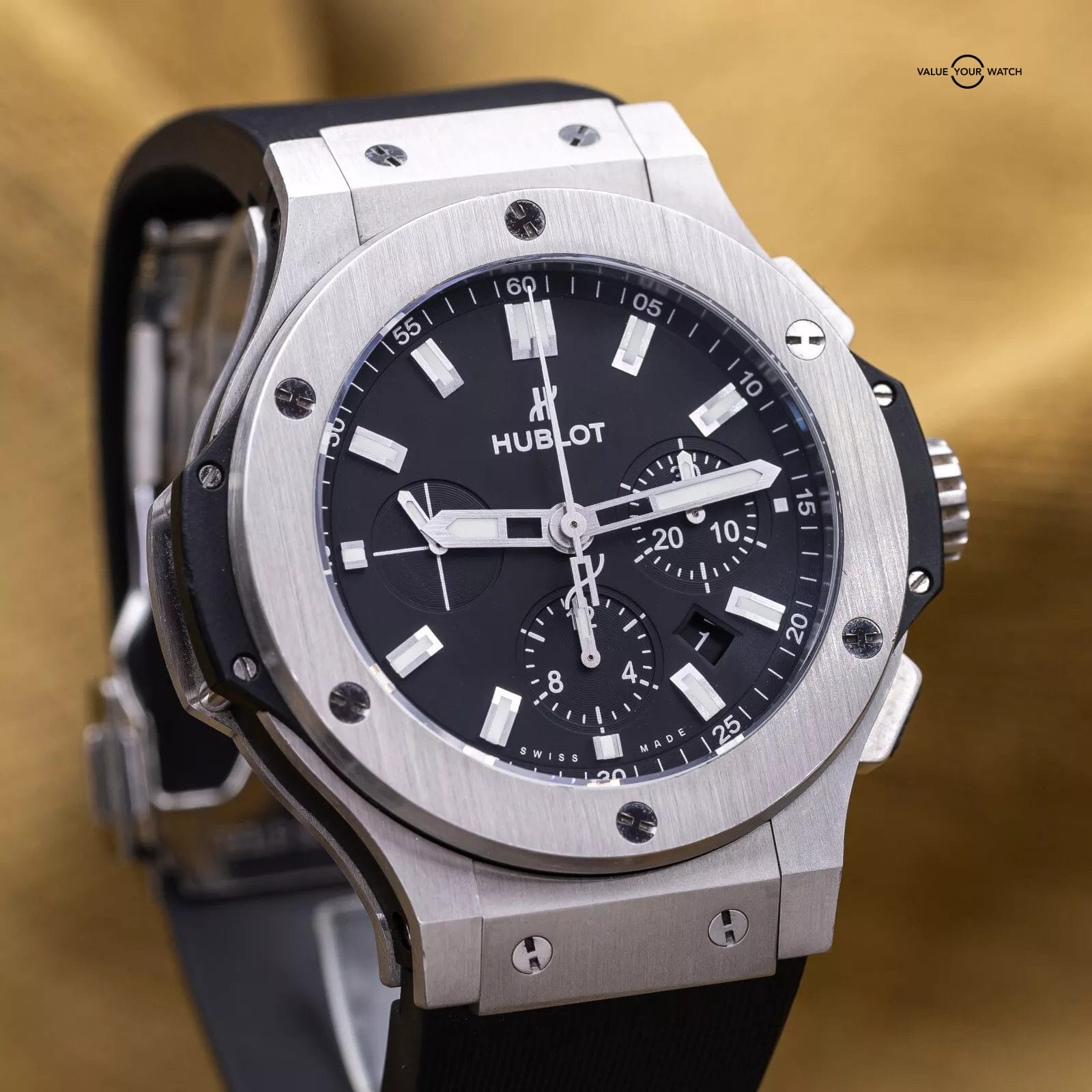 Hublot Big Bang 44mm Steel Chronograph Black Dial Rubber Strap 301.SX.1170.RX - Image 15