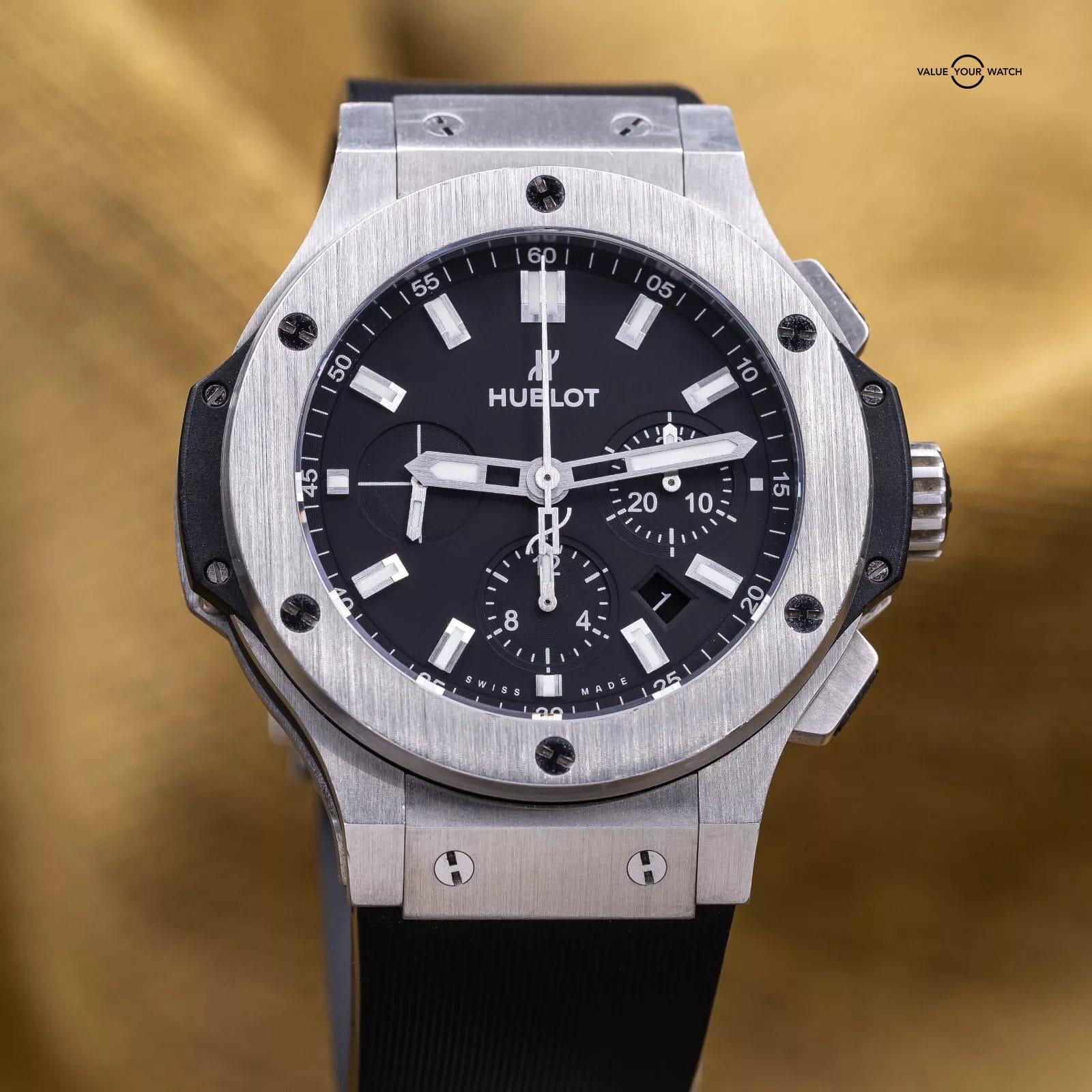 Hublot Big Bang 44mm Steel Chronograph Black Dial Rubber Strap 301.SX.1170.RX - Image 16