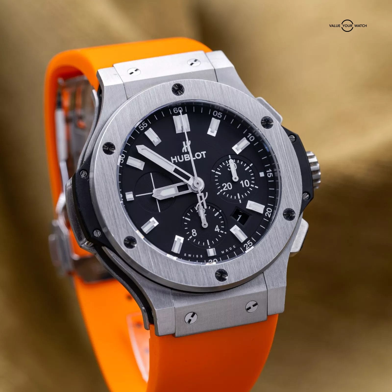 Hublot Big Bang 44mm Steel Chronograph Black Dial Rubber Strap 301.SX.1170.RX - Image 17