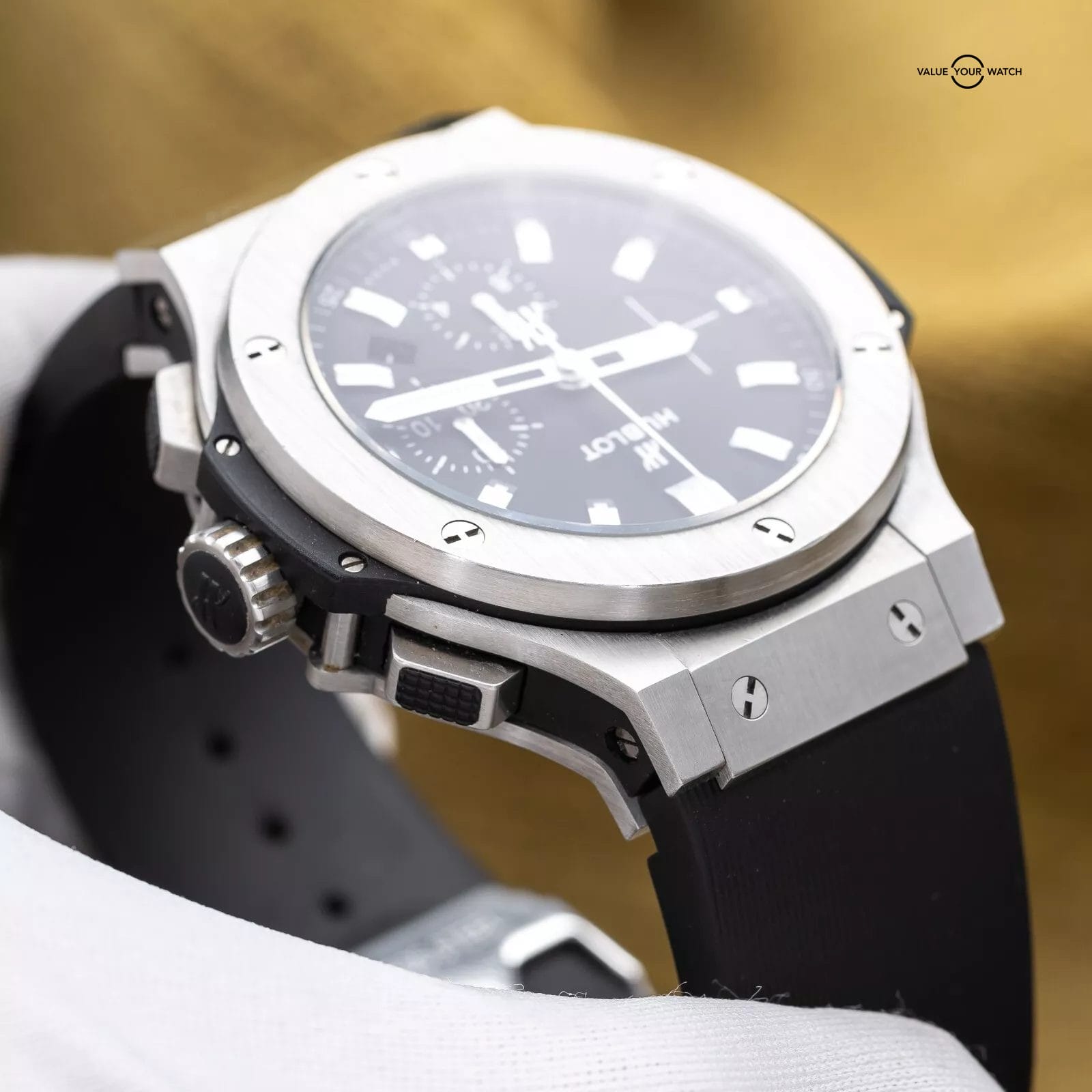 Hublot Big Bang 44mm Steel Chronograph Black Dial Rubber Strap 301.SX.1170.RX - Image 18