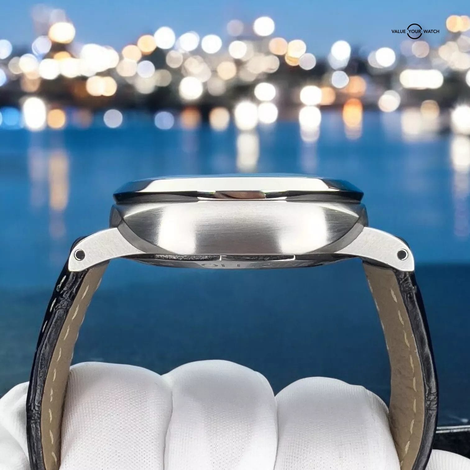 Panerai Luminor 1950 3 Days Blue Dial Leather Strap Mens Watch - PAM01033 - Image 12