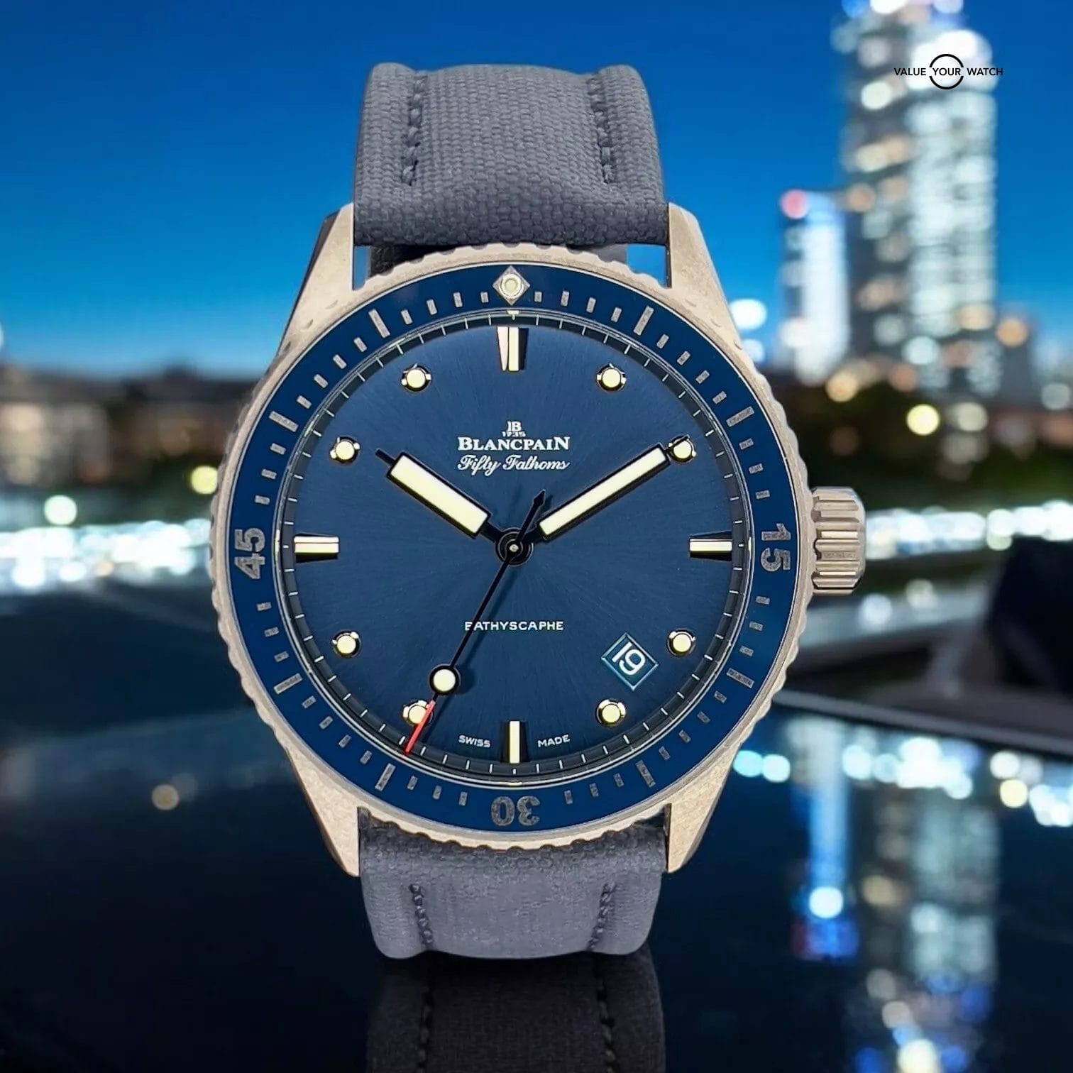 Blancpain Fifty Fathoms Bathyscaphe Ceramic Blue 5000-0240-052A NEW & UNWORN
