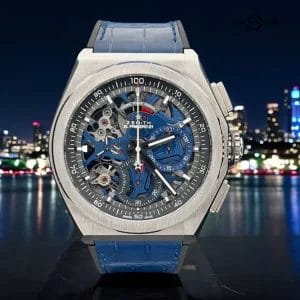 Zenith Defy El Primero 21 Titanium Blue Skeleton 95.9002.9004/78.R584 Full Set