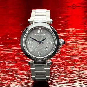Cartier Pasha 41mm Anthracite Dial WAPA0026 Automatic Steel Watch Box & Papers