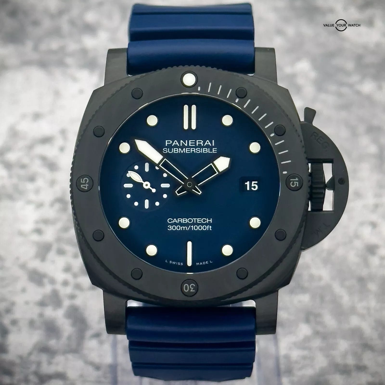 2024 Panerai Submersible Quarantaquattro Carbotech Blu Abisso 44mm Blue PAM01232