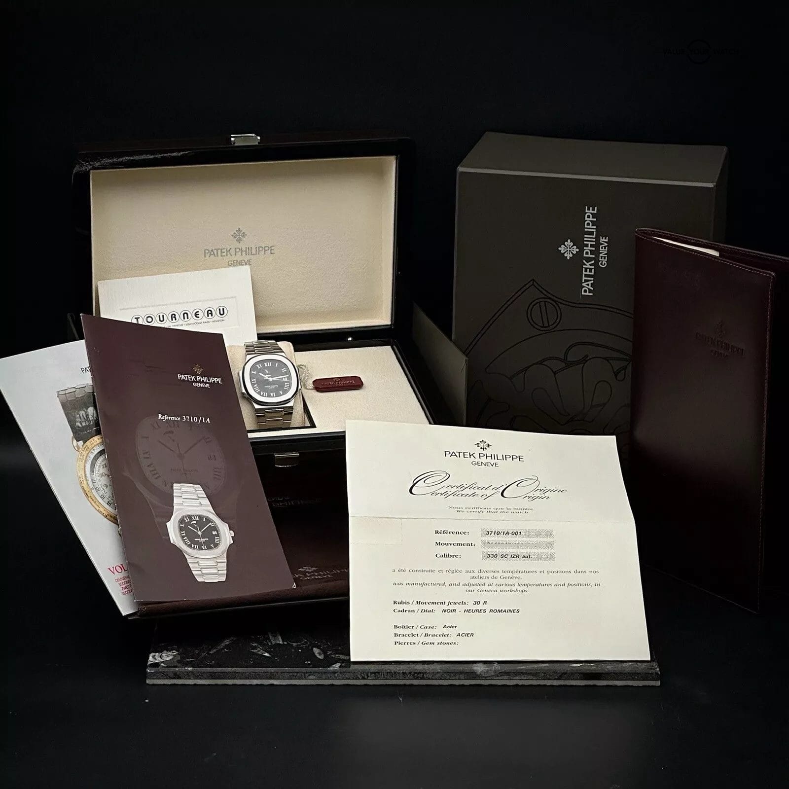 Patek Philippe Nautilus “Jumbo” Commet 3710/1A-001 40mm 2000 Complete Set Steel - Image 4