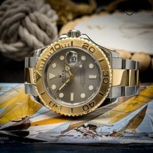 2007 Rolex Yacht-Master 40 / Rare Slate grey dial / two-tone yellow gold w/boxes, hang tags, &amp; booklet.