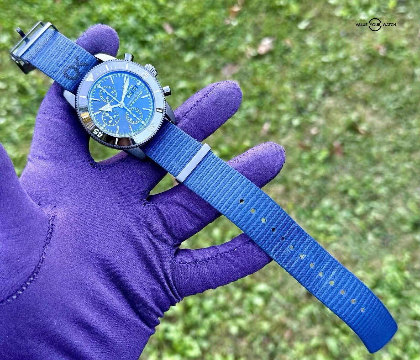 Breitling Superocean Heritage Chronograph 44 Blue Dial Outerknown M13313 - Image 7