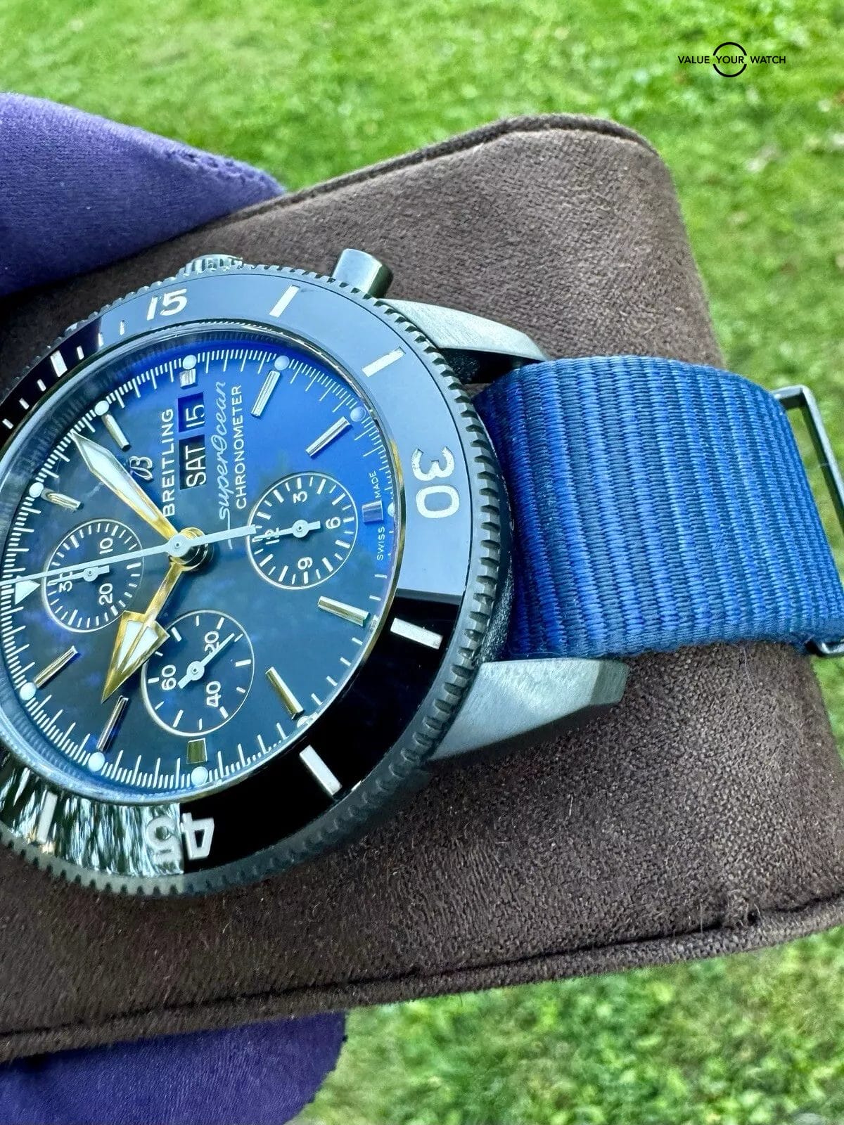 Breitling Superocean Heritage Chronograph 44 Blue Dial Outerknown M13313 - Image 10
