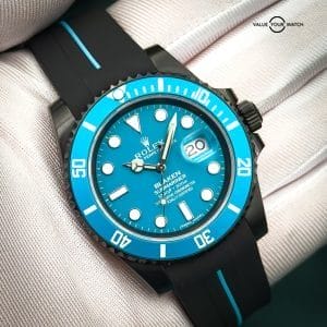 2019 Blaken Rolex Submariner Date in Blue / Black DLC 7/18 Full Set