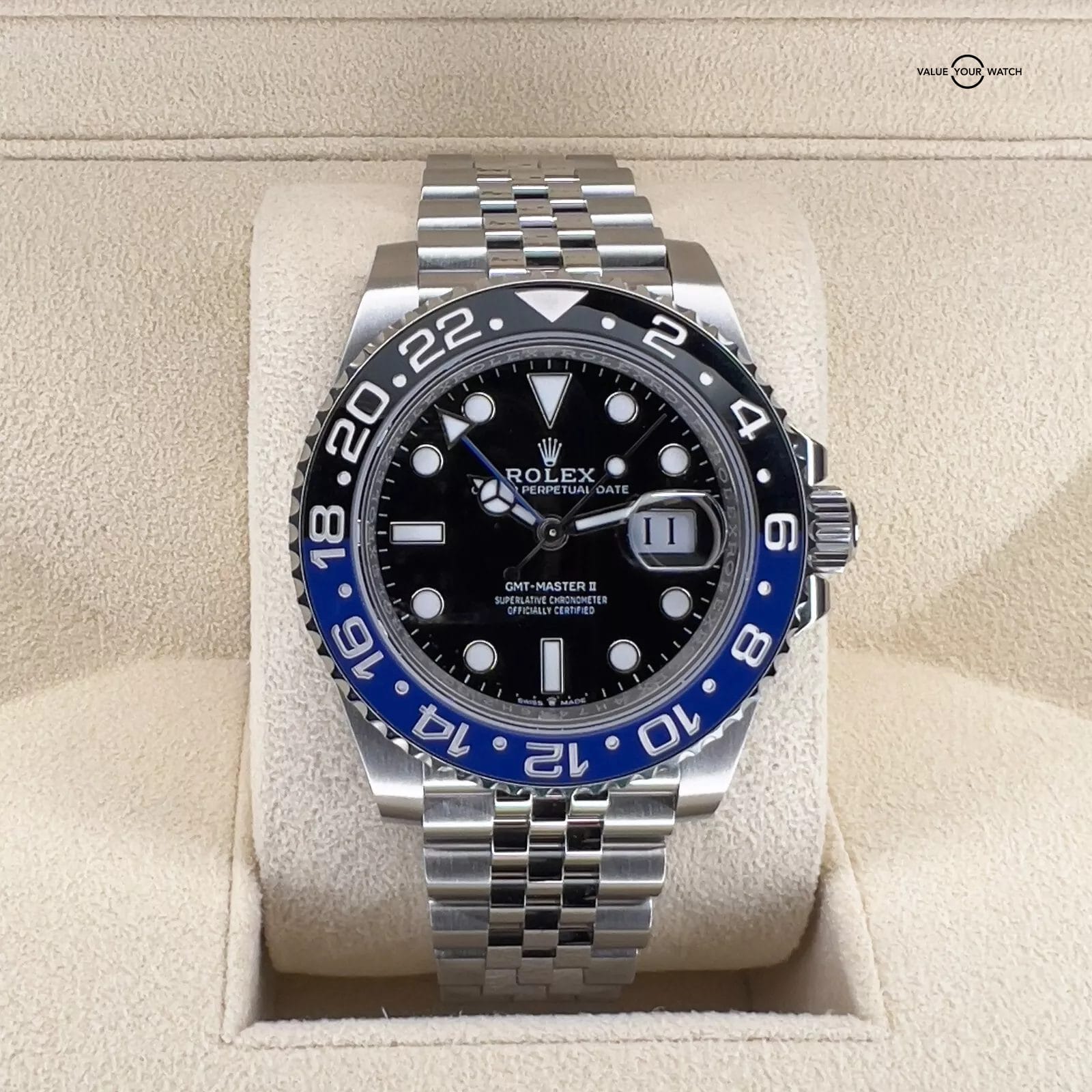 Rolex GMTMaster II 126710BLNR Batgirl Jubilee Bracelet Box & Papers