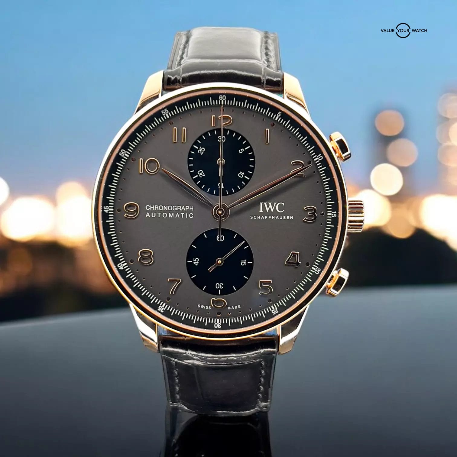 2023 IWC Portugieser Chronograph 41mm Rose Gold IW371610 Box & Papers BEAUTIFUL!