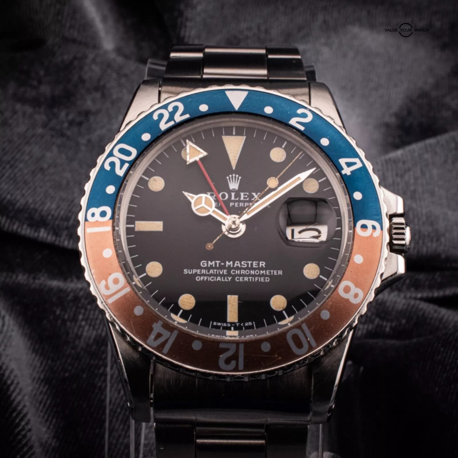 Serviced 1972 Rolex GMT-Master Pepsi Men's Watch, Ref. 1675 with Box & Papers