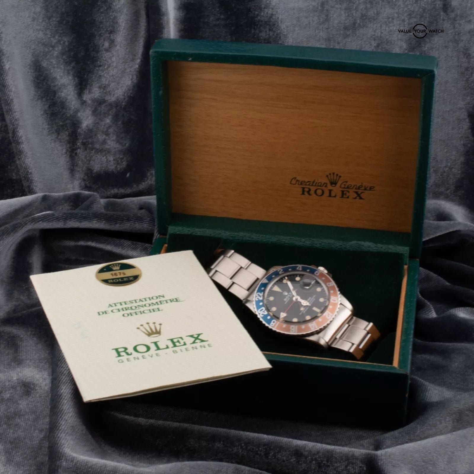 Serviced 1972 Rolex GMT-Master Pepsi Men's Watch, Ref. 1675 with Box & Papers - Image 15