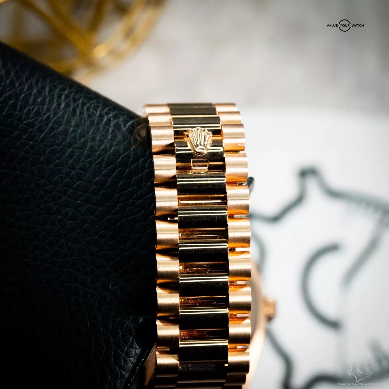 2024 Rolex Day-Date 40 Chocolate Brown Dial Diamond Rose Gold President - 228235 - Image 7