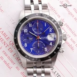 Tudor Tiger Woods Prince Blue Dial Chronograph Steel Mens Watch 79260 w Papers
