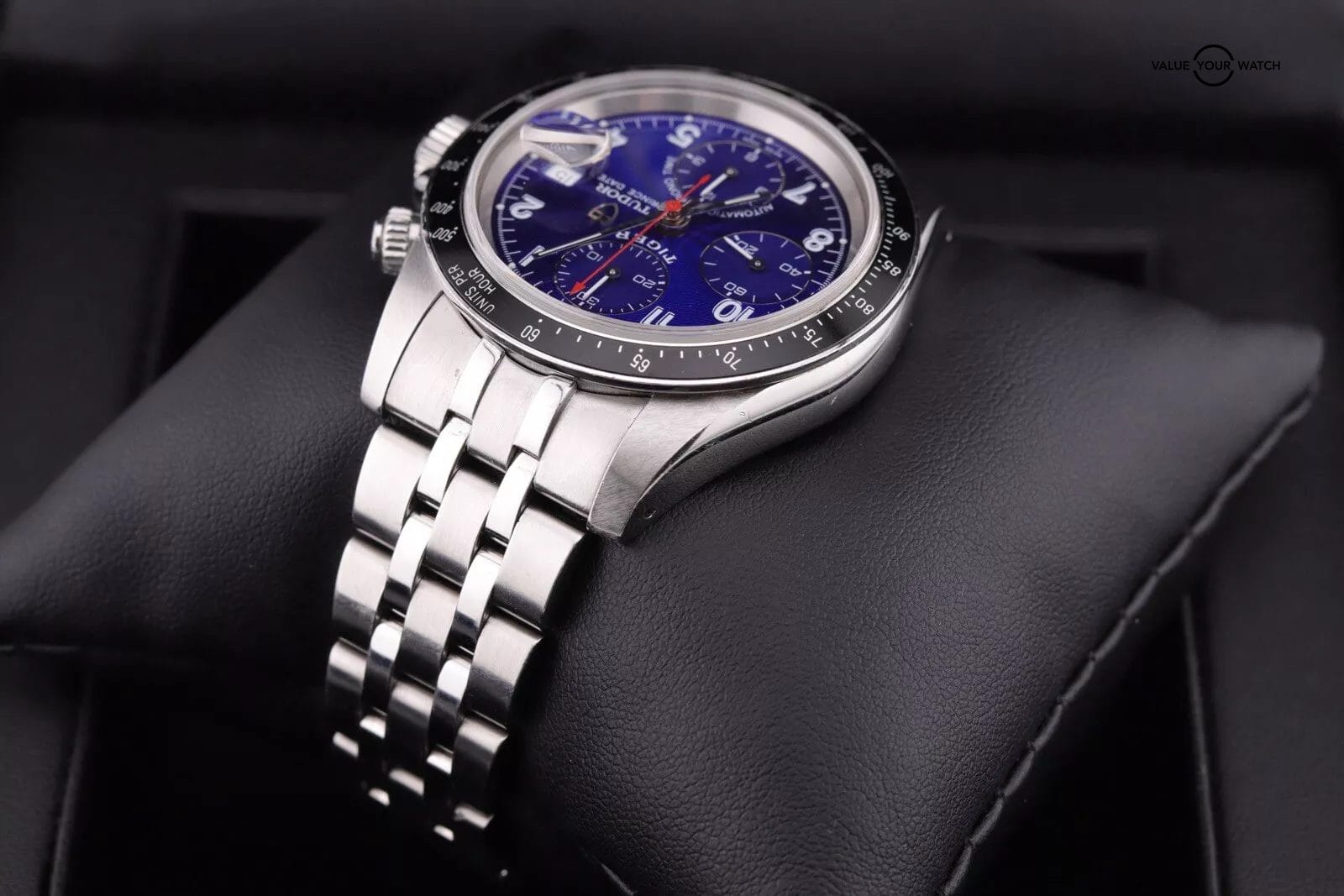 Tudor Tiger Woods Prince Blue Dial Chronograph Steel Mens Watch